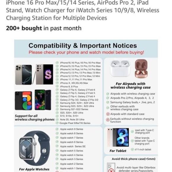 4 in 1 Wireless Charger - Picture 2 of 4